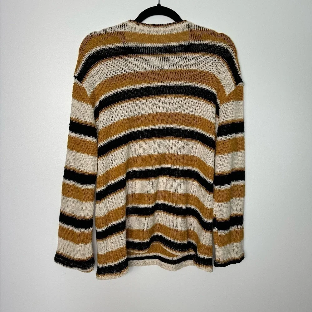 Zara stripes loose knit cotton sweater size medium - Picture 7 of 7